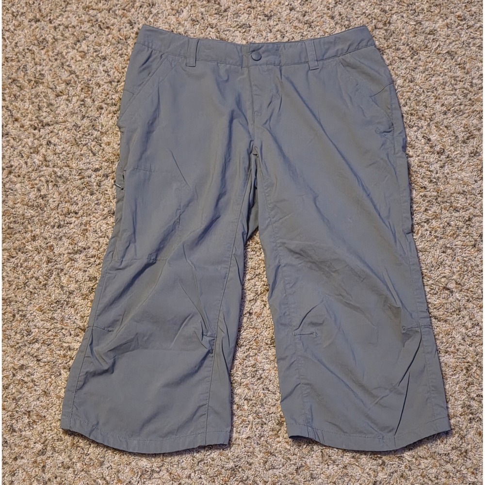REI Hiking Capri Pants Women's Size 2 Gray Side Zip Pocket